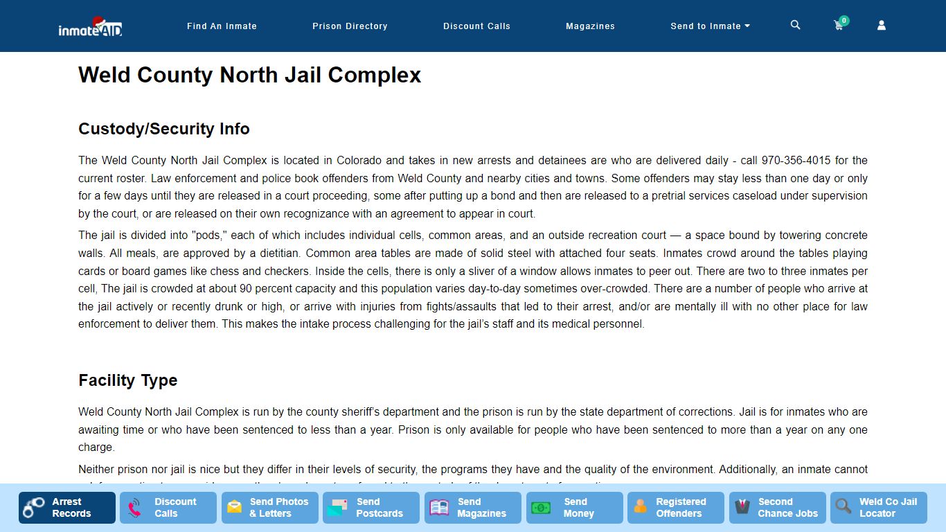 Weld County North Jail Complex - InmateAid