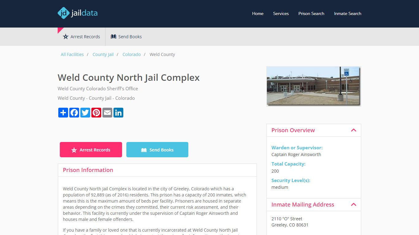Weld County North Jail Complex Inmate Search and Prisoner Info ...